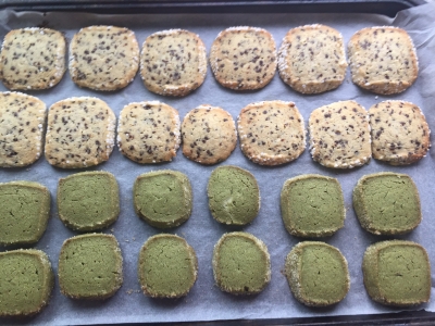 green tea and coffee shortbreads